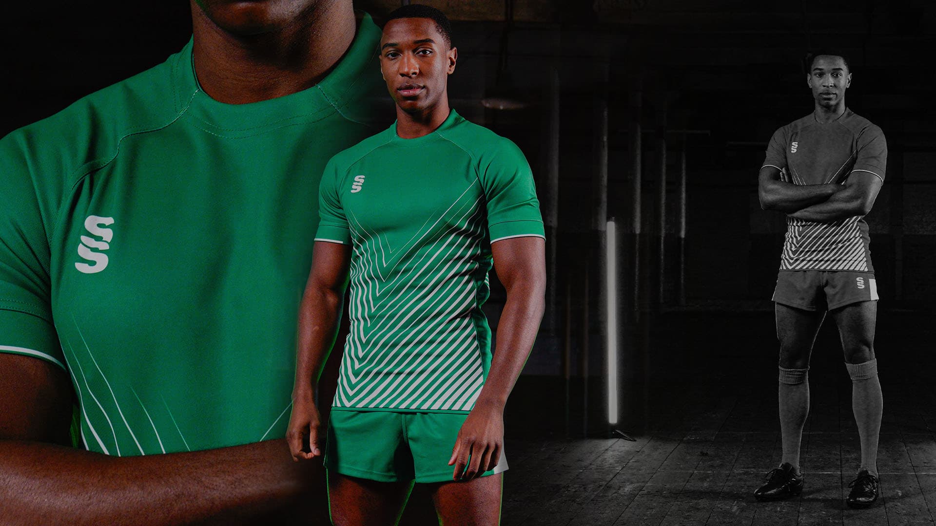 Athletes in sustainable sportswear representing Playing Fair initiative