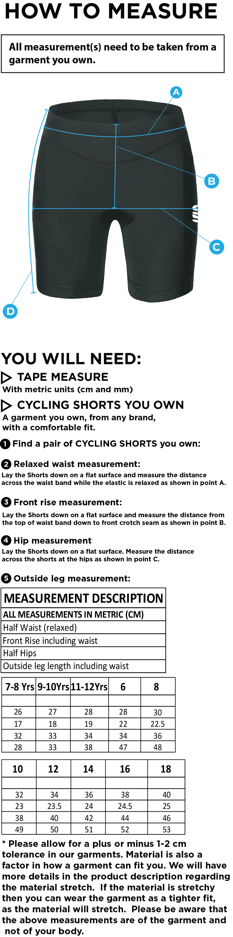 WOMENS DUAL CYCLING SHORT-Black - Size Guide