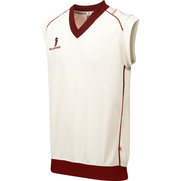 Curve Sleeveless Sweater Red Trim