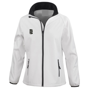 Female Core printable softshell jacket - White
