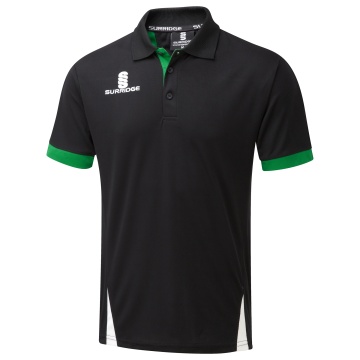 Blade Polo Shirt : Black / Emerald / White