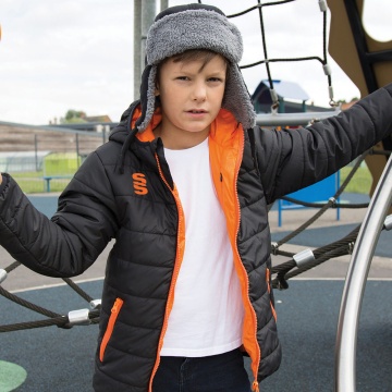 Supersoft Padded Jacket Youth: Black/Orange