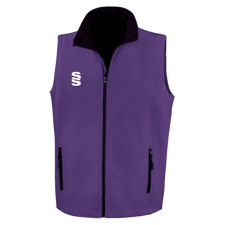 Core Printable Softshell Gilet Male: Purple