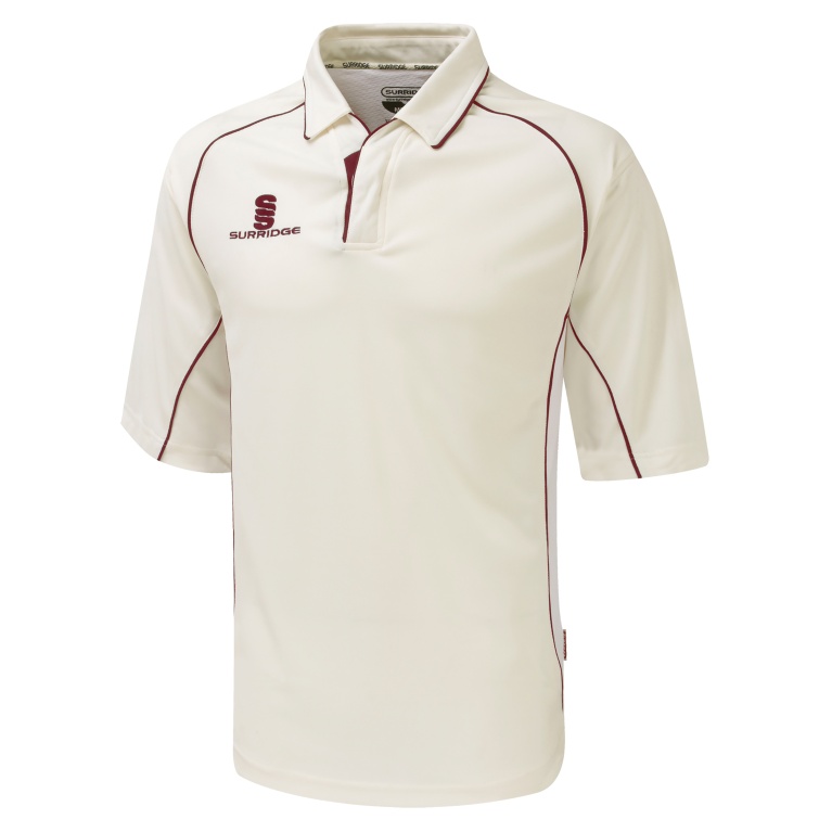 Premier Cricket Shirt - Short Sleeve Red