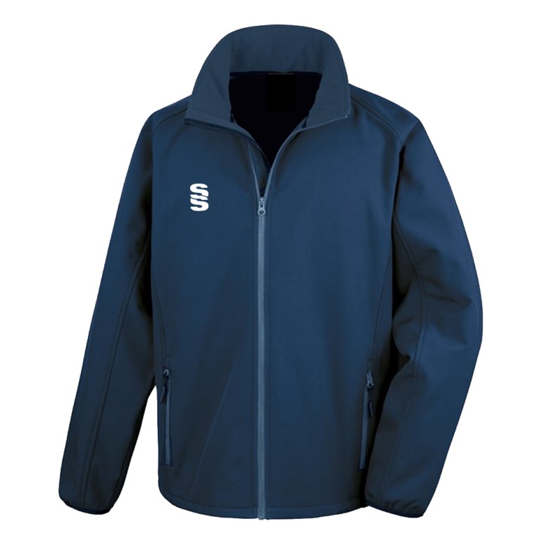 Core printable softshell jacket -Navy