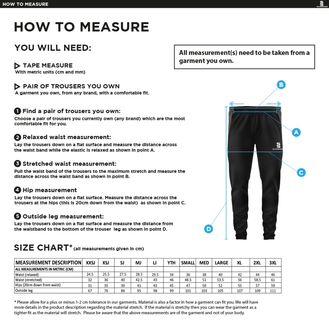 Dual Skinny Pant : Black - Size Guide