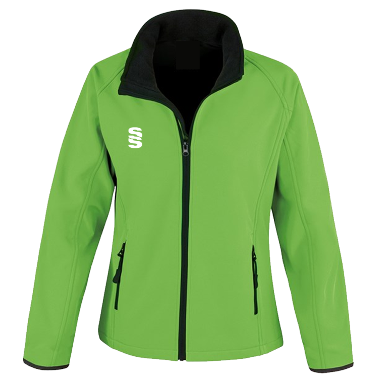 Core Printable Softshell Jacket Female : Vivid Green