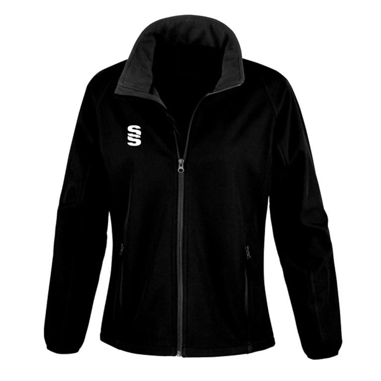 Female Core printable softshell jacket - Black