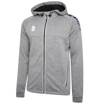 Dual Full Zip Hoody : Grey Marl