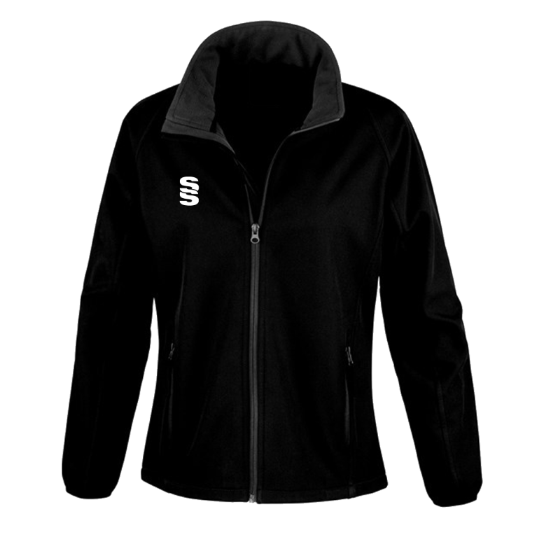 Female Core printable softshell jacket - Black