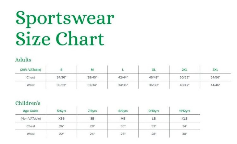 Pro Windbreaker - Black/Emerald - Size Guide