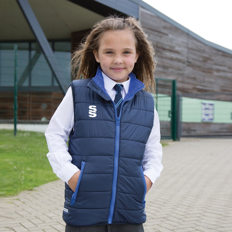 Supersoft Padded Gilet Youth: Navy/Royal
