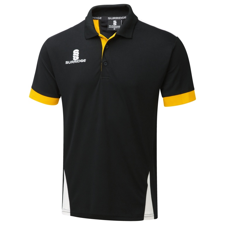 Blade Polo Shirt : Black/Amber/White