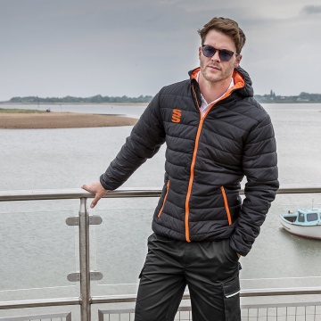 Supersoft Padded Jacket : Black/Orange