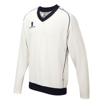 Curve Long Sleeve Sweater Navy Trim