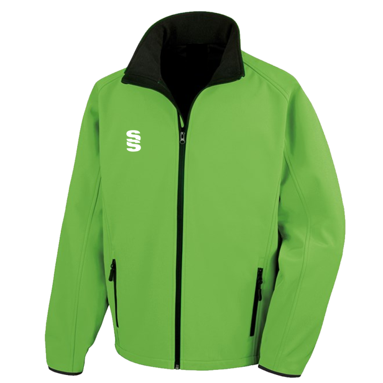 Core printable softshell jacket -Green Black