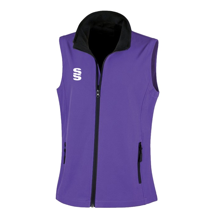 Core Printable Softshell Gilet Female: Purple