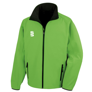 Core printable softshell jacket -Green Black