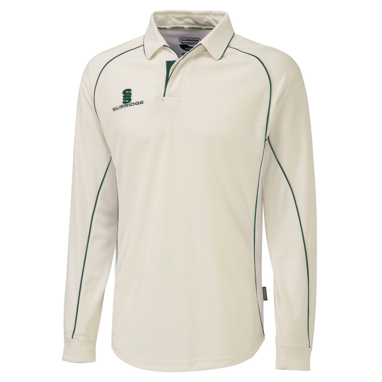 Long Sleeve Shirt Green Trim