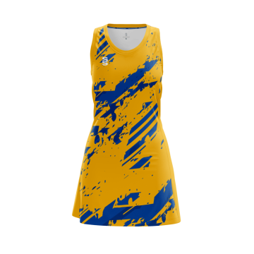 ATTACK Netball Dress - Royal/Amber/White