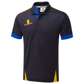 Youth's Blade Polo Shirt : Navy / Royal / Amber