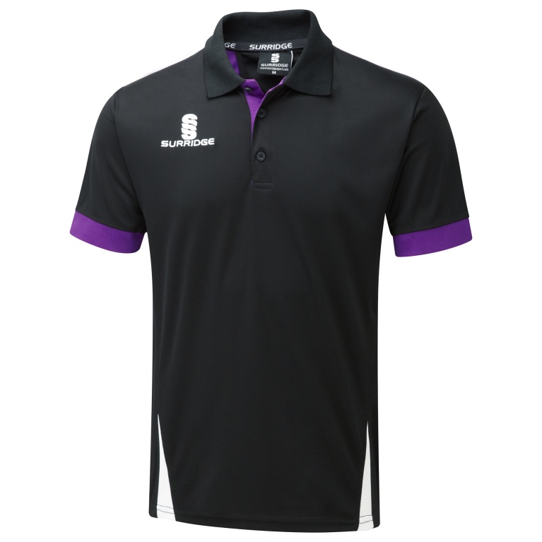 Blade Polo Shirt : Black/Purple/White
