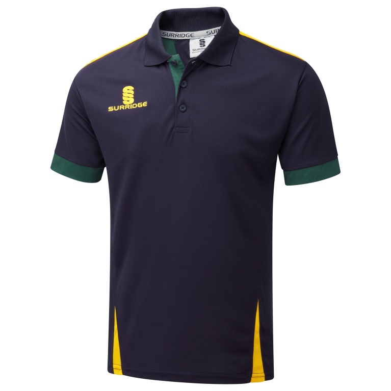 Blade Polo Shirt : Navy / Bottle / Amber