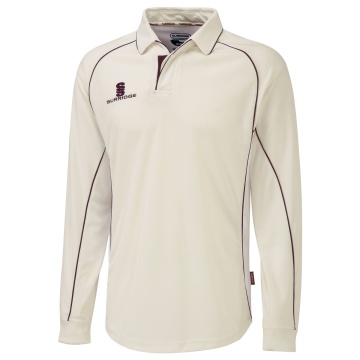 Long Sleeve Shirt - Maroon Trim