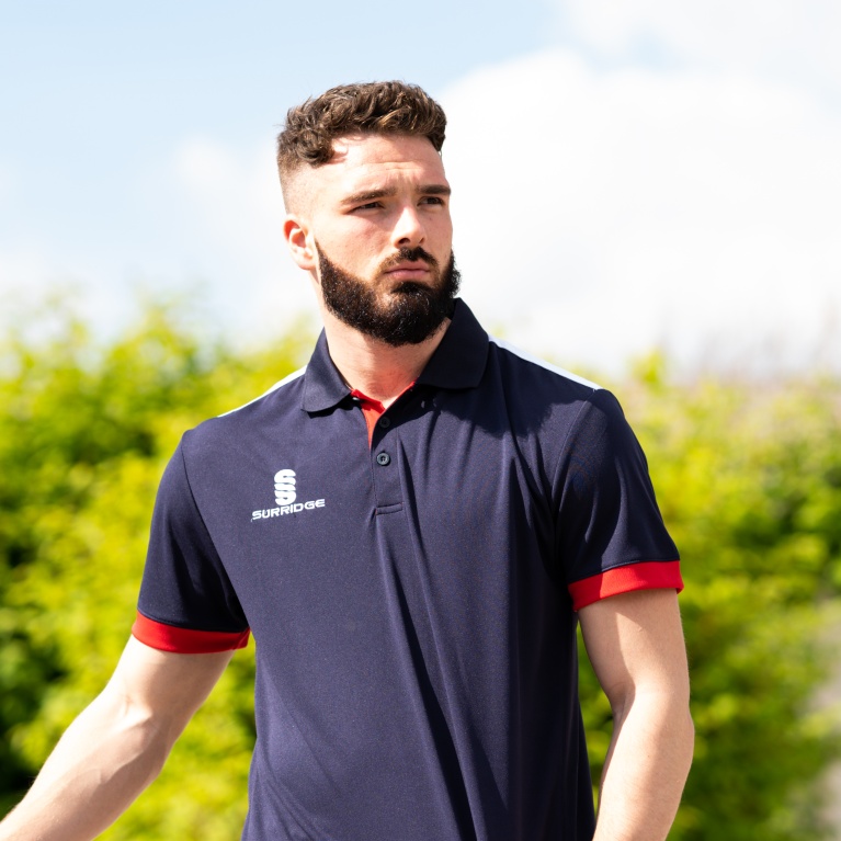 Blade Polo Shirt : Navy / Red / White