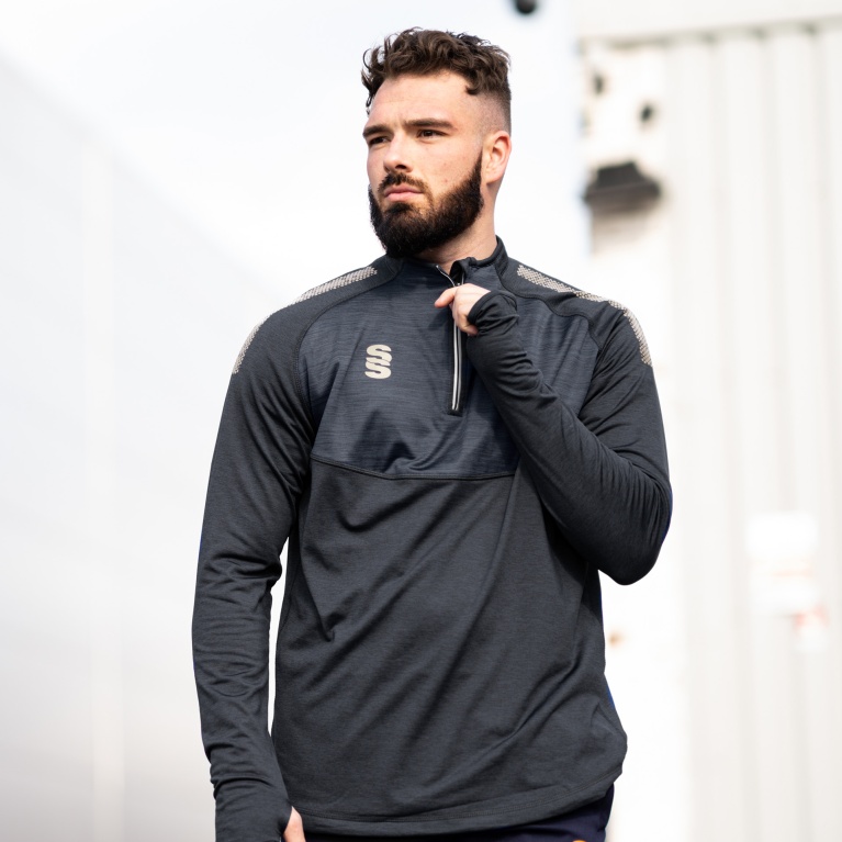 1/4 Zip Dual Performance Top :  Black