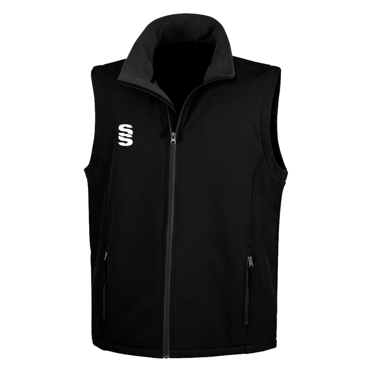 Core Printable Softshell Gilet Male: Black
