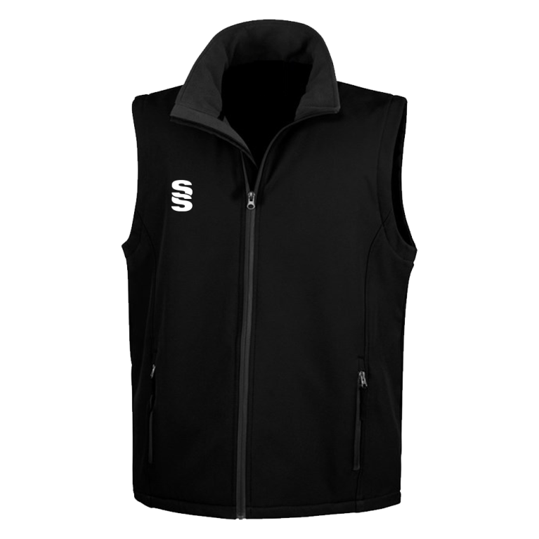 Core Printable Softshell Gilet Male: Black