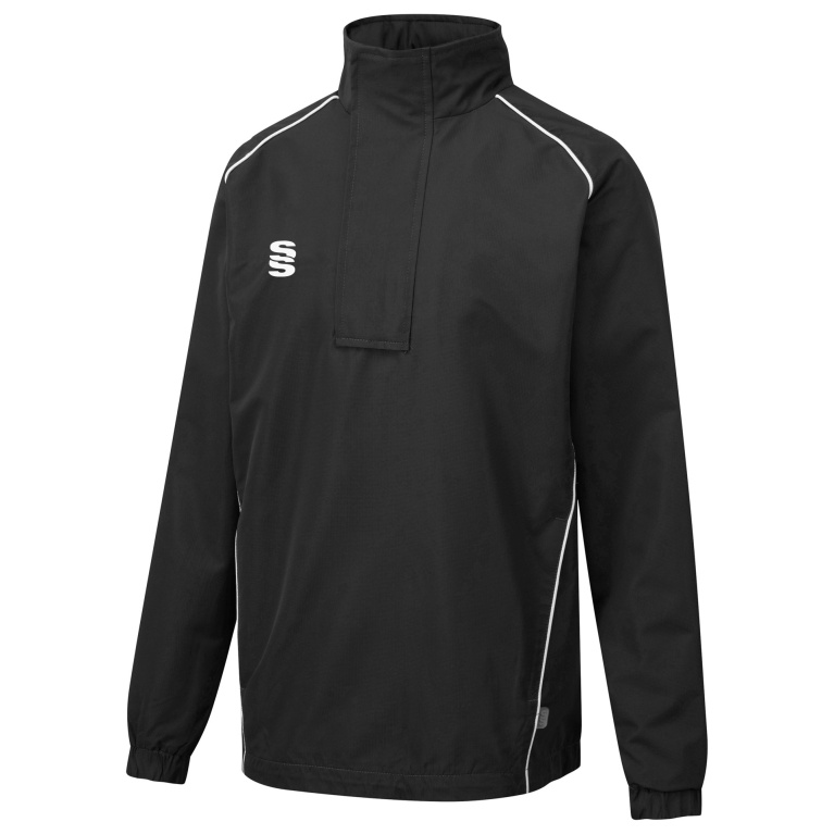 Dual Curve 1/4 Zip Rain Jacket : Black
