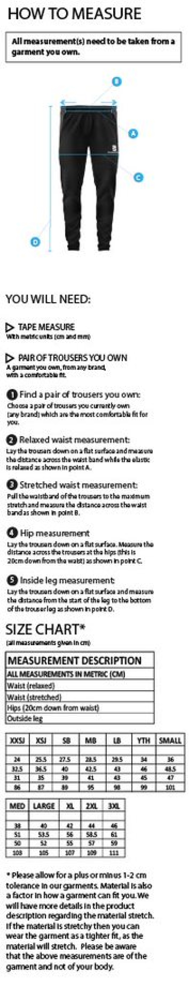 Skinny Pant : Black - Size Guide