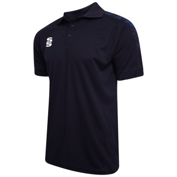 Dual Solid Colour Polo : Navy