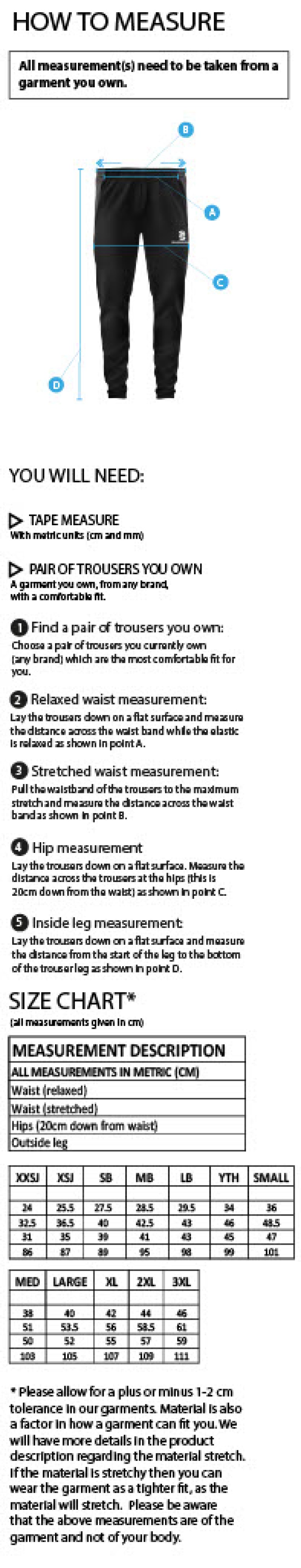 Skinny Pant : Navy - Size Guide