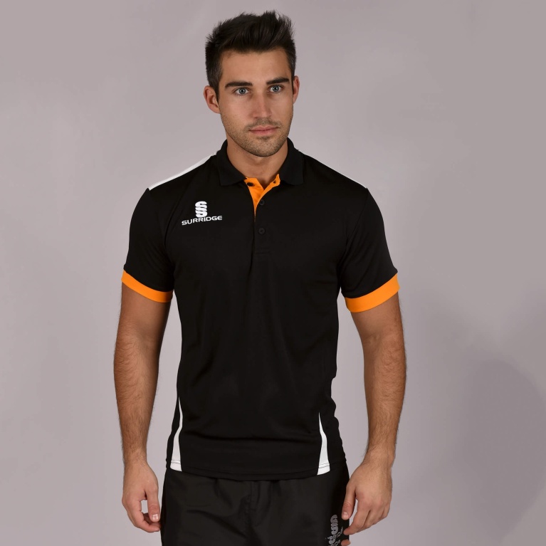 Blade Polo Shirt : Black / Orange / White