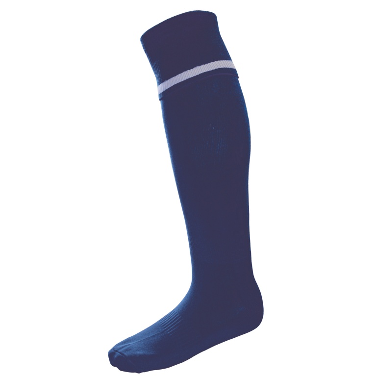 Single Band Sock : Navy /White