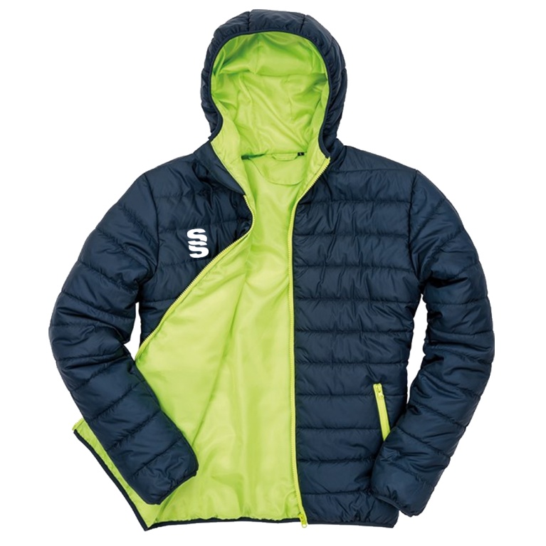 Supersoft Padded Jacket : Navy/Lime