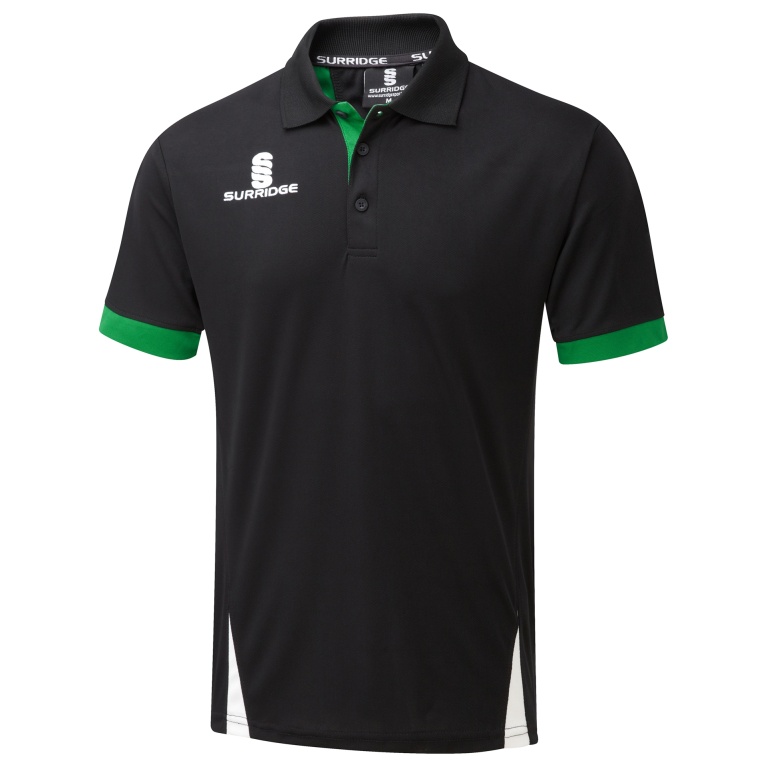 Blade Polo Shirt : Black / Emerald / White