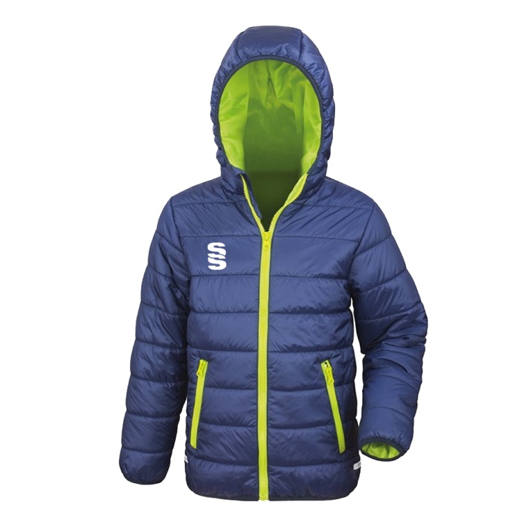 Supersoft Padded Jacket Youth: Navy/Lime