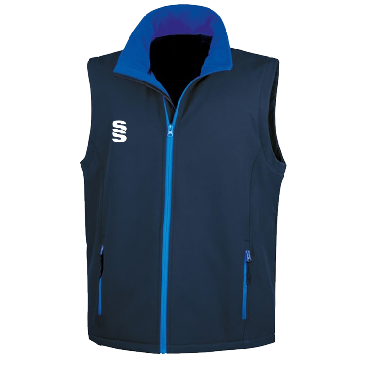 Core Printable Softshell Gilet Male: Navy Royal