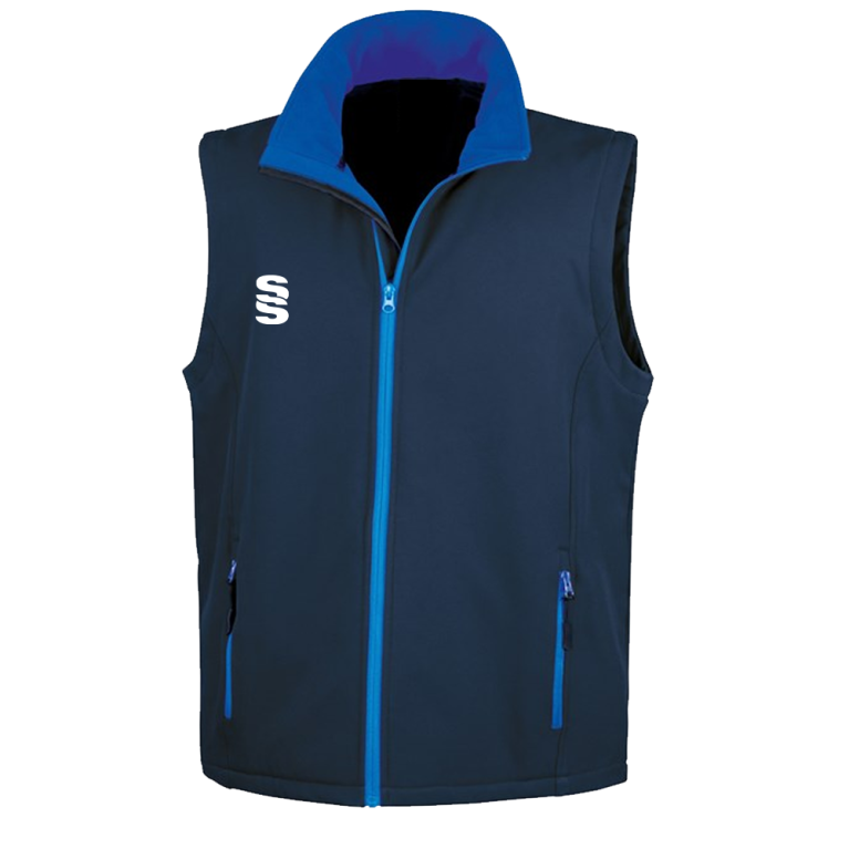 Core Printable Softshell Gilet Male: Navy Royal