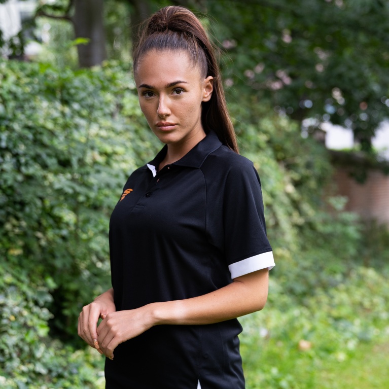 Women's Fuse Polo Shirt : Black /  White