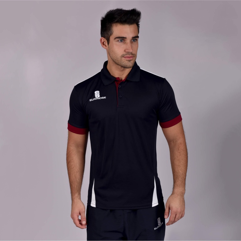 Blade Polo Shirt : Navy / Maroon / White