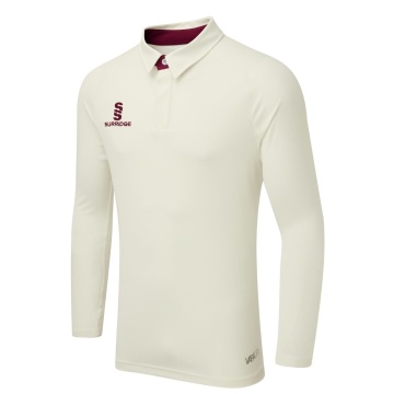 TEK LONG SLEEVE CRICKET SHIRT - MAROON