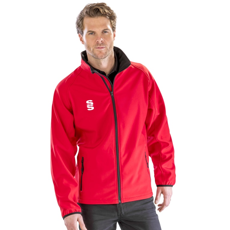 Core Printable Softshell Jacket : Red/Black