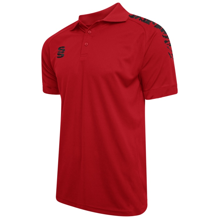 Dual Solid Colour Polo : Red