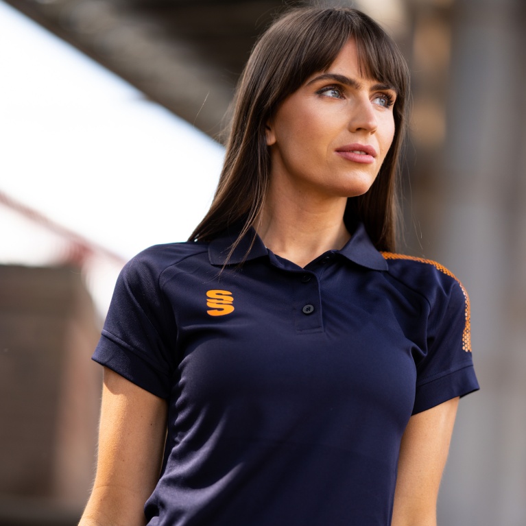 Women's Camo Polo Shirt : Navy