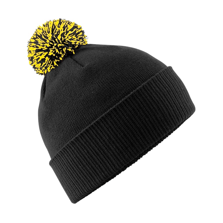 Snowstar Beanie - Black/Yellow